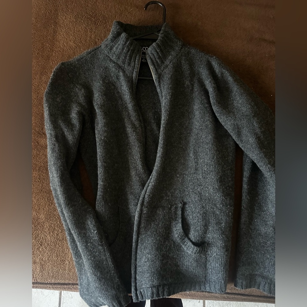 New York & Company vintage Gray Open-Front Cardigan